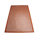 Winco RBM-35R Red 1/2" Thick 3' X 5' Anti-Fatigue Rubber Floor Mat