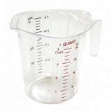 Winco PMCP-25 1 Cup Polycarbonate Measuring Cup - Quarts and Liters Marking - Champs Restaurant Supply | Wholesale Restaurant Equipment and Supplies